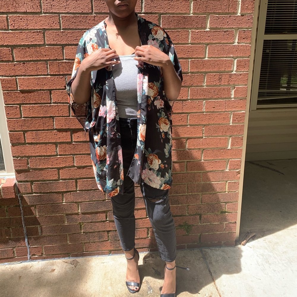 Cardigan with Flowers!